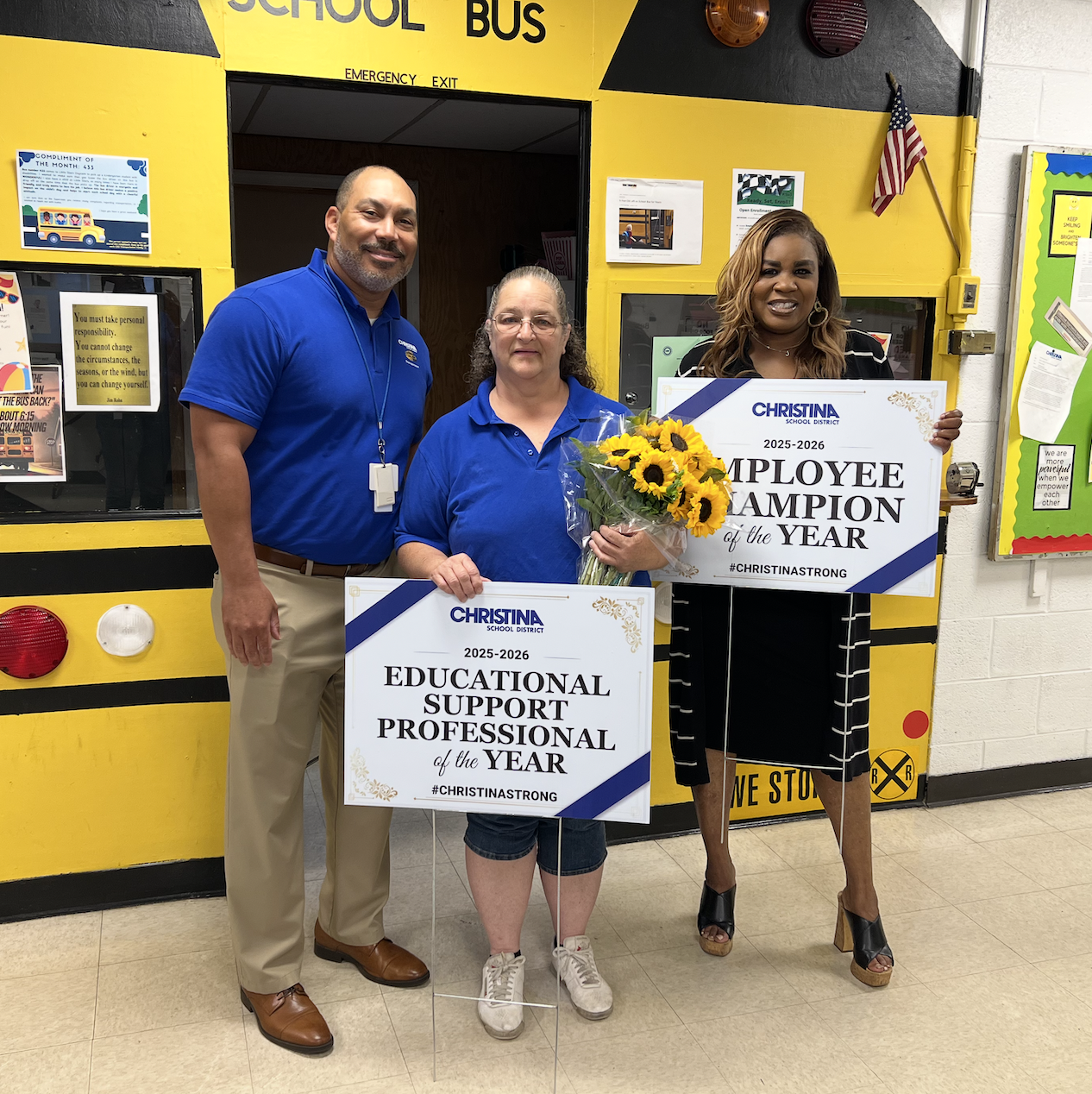  Elizabeth Willis standing with Mario Cromartie and Deirdra Joyner