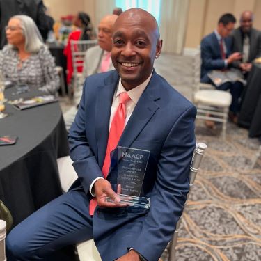  Photo of Butch Ingram, Principal of Glasgow High School, awarded NAACP Community Service Award